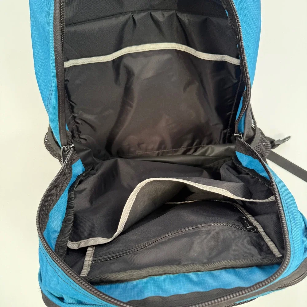 L.L. Bean Original Book Pack Travel School Teal Blue Nylon Backpack